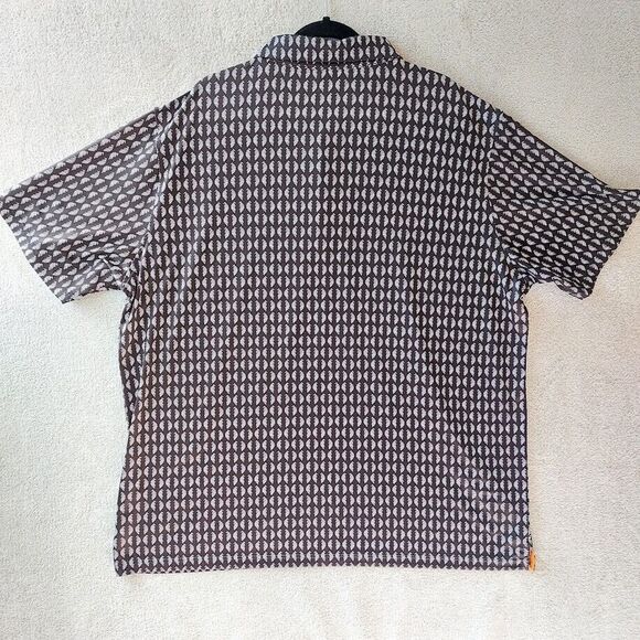 Maelreg Performance Polo Shirt Mens 3XL Black AOP Preppy - Picture 2 of 8